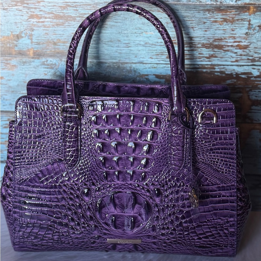BRAHMIN SMALL FINLEY HEROIC PURPLE NWT GREAT EYE PLACEMENT - Picture 1 of 10